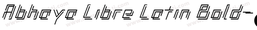 Abhaya Libre Latin Bold字体转换